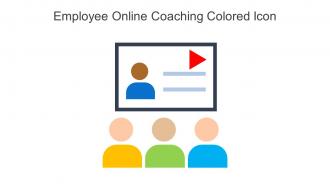 Employee Online Coaching Colored Icon In Powerpoint Pptx Png And Editable Eps Format