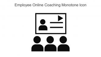 Employee Online Coaching Monotone Icon In Powerpoint Pptx Png And Editable Eps Format