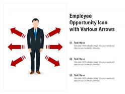 Employee opportunity icon with various arrows