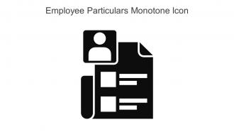 Employee Particulars Monotone Icon In Powerpoint Pptx Png And Editable Eps Format