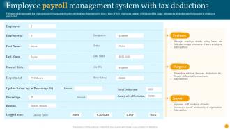 Employee Payroll Management System With Tax Deductions