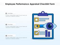 Employee performance appraisal checklist form