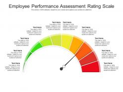 Employee performance assessment rating scale infographic template