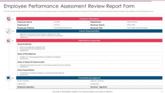 Employee Performance Assessment Review Report Form