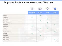 Employee performance assessment template technical skills powerpoint presentation design