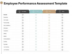Employee Performance Assessment Template Technical Skills Ppt Slides