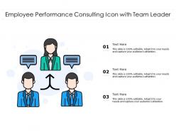 Employee performance consulting icon with team leader