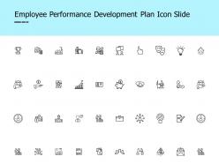 Employee performance development plan icon slide idea bulb ppt presentation slides