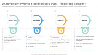 Employee Performance Evaluation Case Study Mobile Performance Evaluation Strategies For Employee