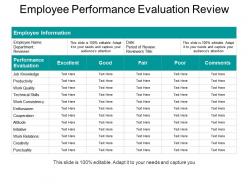 Employee performance evaluation review