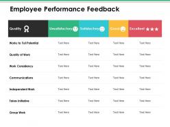 Employee performance feedback ppt infographic template visuals