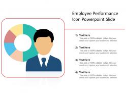 Employee performance icon powerpoint slide