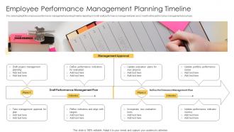 Employee Performance Management Planning Timeline