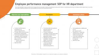 Employee Performance Management Sop For HR Department