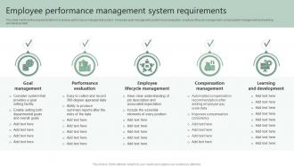 Employee Performance Management System Requirements