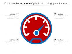 Employee performance optimization using speedometer