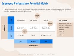 Employee performance potential matrix development ppt powerpoint presentation infographics example