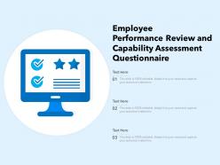 Employee performance review and capability assessment questionnaire