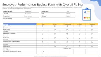 Employee Performance Review Form With Overall Rating