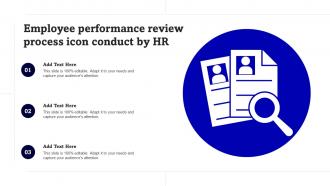 Employee Performance Review Process Icon Conduct By HR