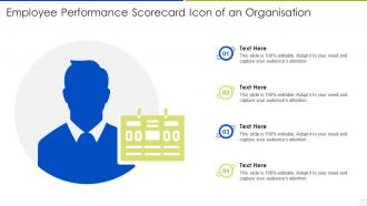Employee Performance Scorecard Icon Of An Organisation