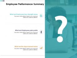 Employee performance summary what are employees key strength area