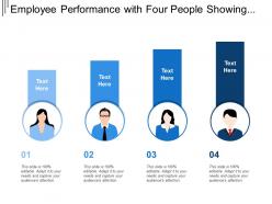 Employee Performance With Four People Showing Graphs