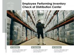 Employee performing inventory check at distribution center