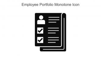 Employee Portfolio Monotone Icon In Powerpoint Pptx Png And Editable Eps Format