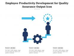 Employee productivity development for quality assurance output icon