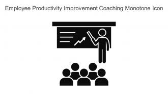 Employee Productivity Improvement Coaching Monotone Icon In Powerpoint Pptx Png And Editable Eps Format