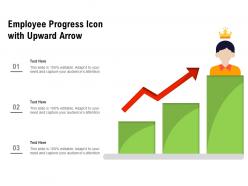 Employee progress icon with upward arrow