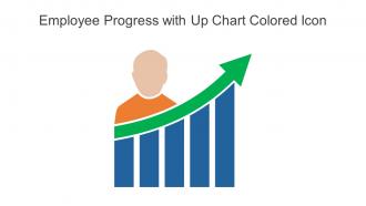 Employee Progress With Up Chart Colored Icon Powerpoint Pptx Png And Editable Eps Format