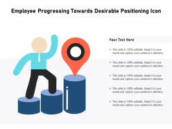 Employee progressing towards desirable positioning icon
