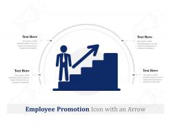 Employee promotion icon with an arrow