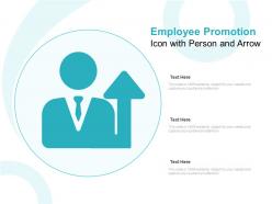 Employee promotion icon with person and arrow