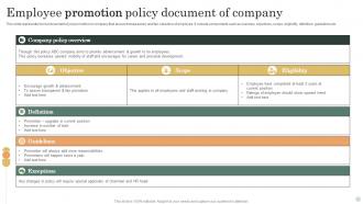 Employee Promotion Policy Document Of Company