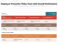 Employee promotion policy form with overall performance