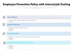 Employee promotion policy with internal job posting