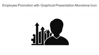 Employee Promotion With Graphical Presentation Monotone Icon In Powerpoint Pptx Png And Editable Eps Format
