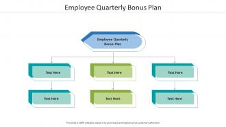 Employee quarterly bonus plan ppt powerpoint presentation infographic template design templates cpb
