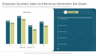 Employee Quarterly Sales And Revenue Generation Bar Graph