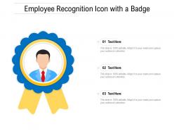 Employee recognition icon with a badge