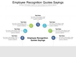Employee recognition quotes sayings ppt infographic template portfolio cpb
