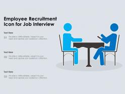 Employee Recruitment Icon For Job Interview