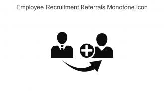 Employee Recruitment Referrals Monotone Icon in powerpoint pptx png and editable eps format