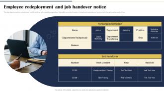 Employee Redeployment And Job Handover Notice