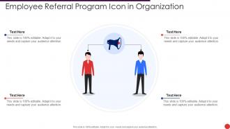 Employee Referral Program Icon In Organization