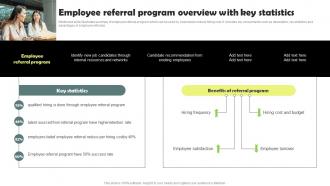 Employee Referral Program Overview With Key Workforce Acquisition Plan For Developing Talent