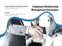 Employee relationship management strategies ppt powerpoint presentation inspiration layout ideas cpb